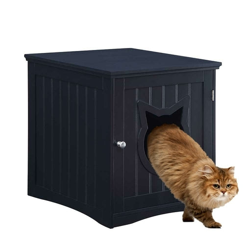 Cat House Side Table with Litter Box Enclosure