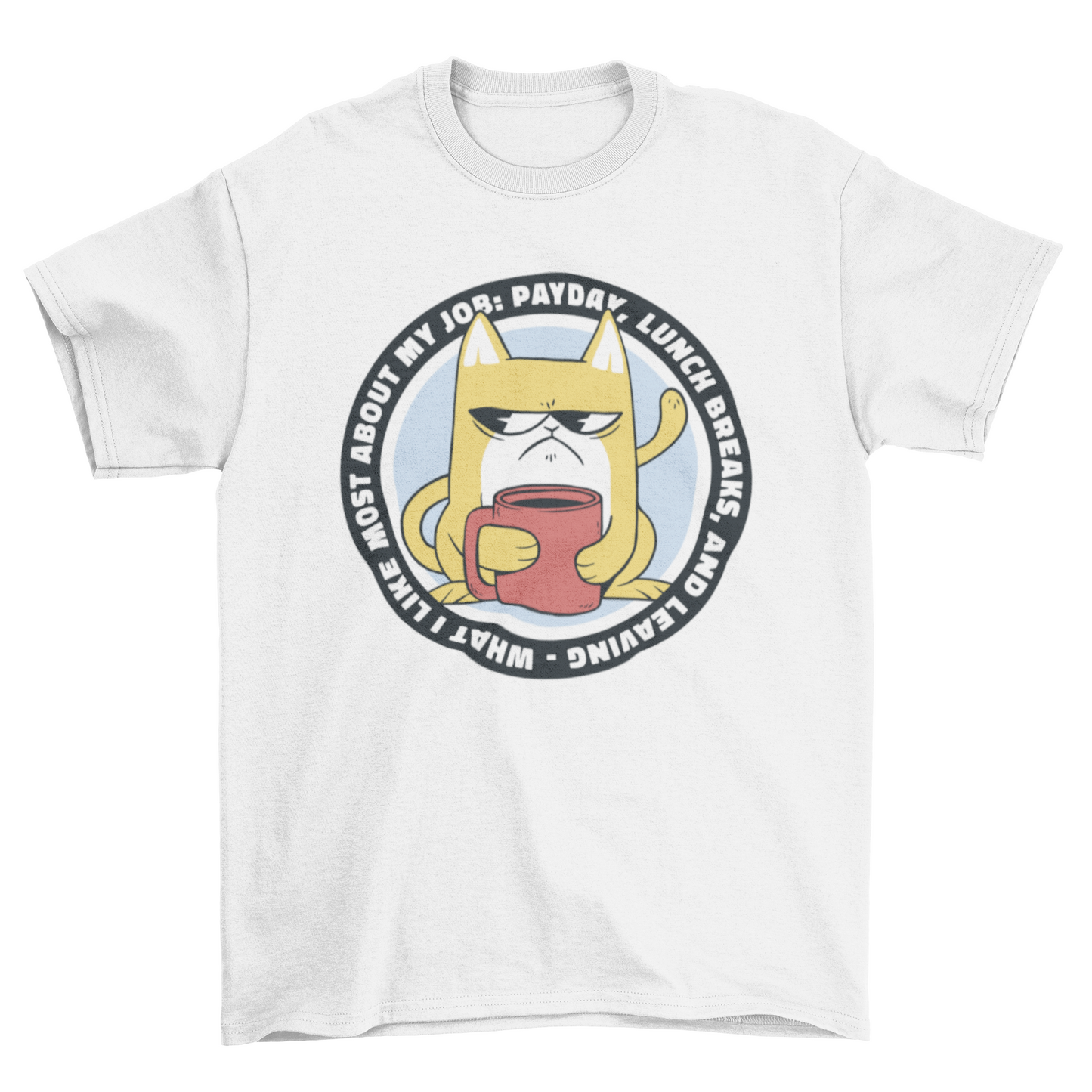 Angry Working Cat t-shirt