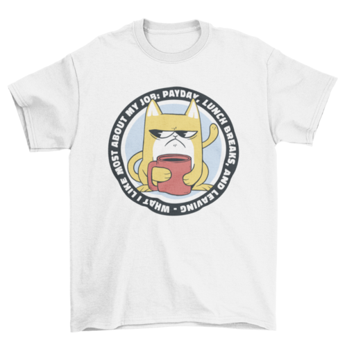 Angry Working Cat t-shirt