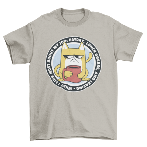 Angry Working Cat t-shirt