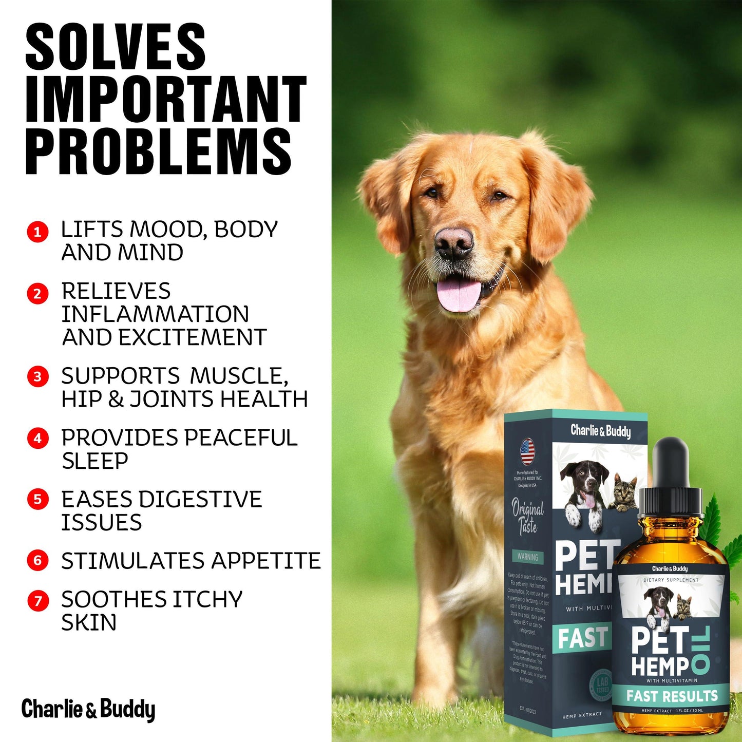 Charley & Buddy Pet Hemp Oil