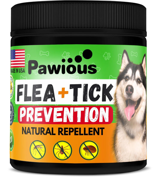 Pawious Flea and Tick Prevention Chewables for Dogs