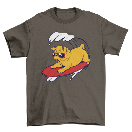 Surfer Pug t-shirt