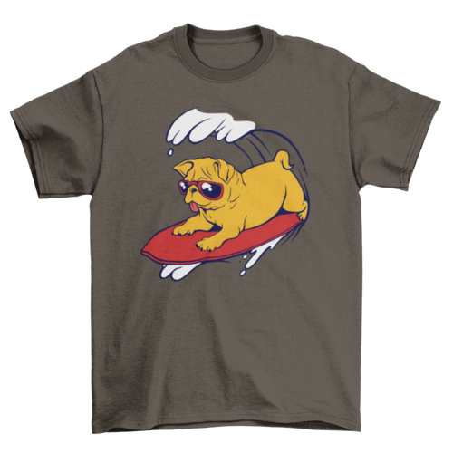 Surfer Pug t-shirt