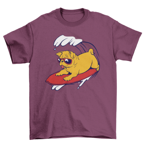 Surfer Pug t-shirt