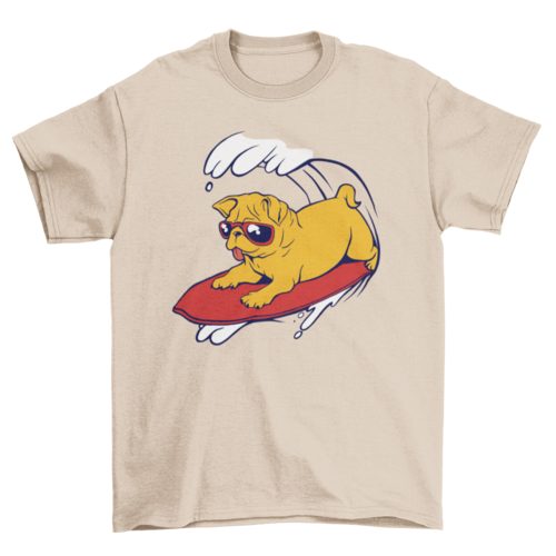 Surfer Pug t-shirt