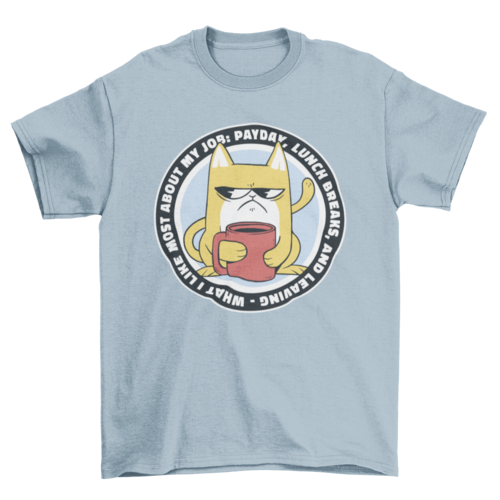 Angry Working Cat t-shirt