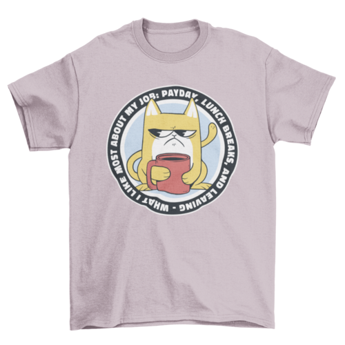 Angry Working Cat t-shirt