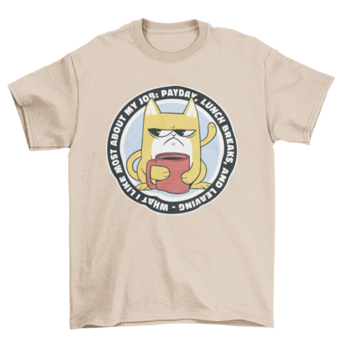 Angry Working Cat t-shirt