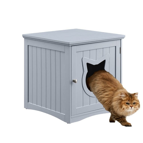 Cat House Side Table with Litter Box Enclosure