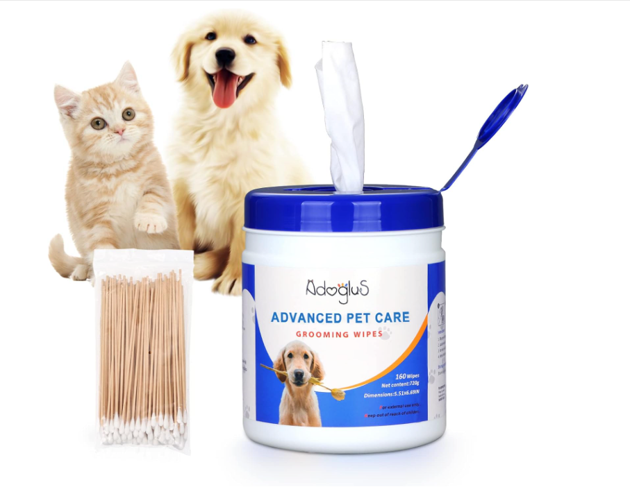 Pet Wipes with bonus free cotton swabs