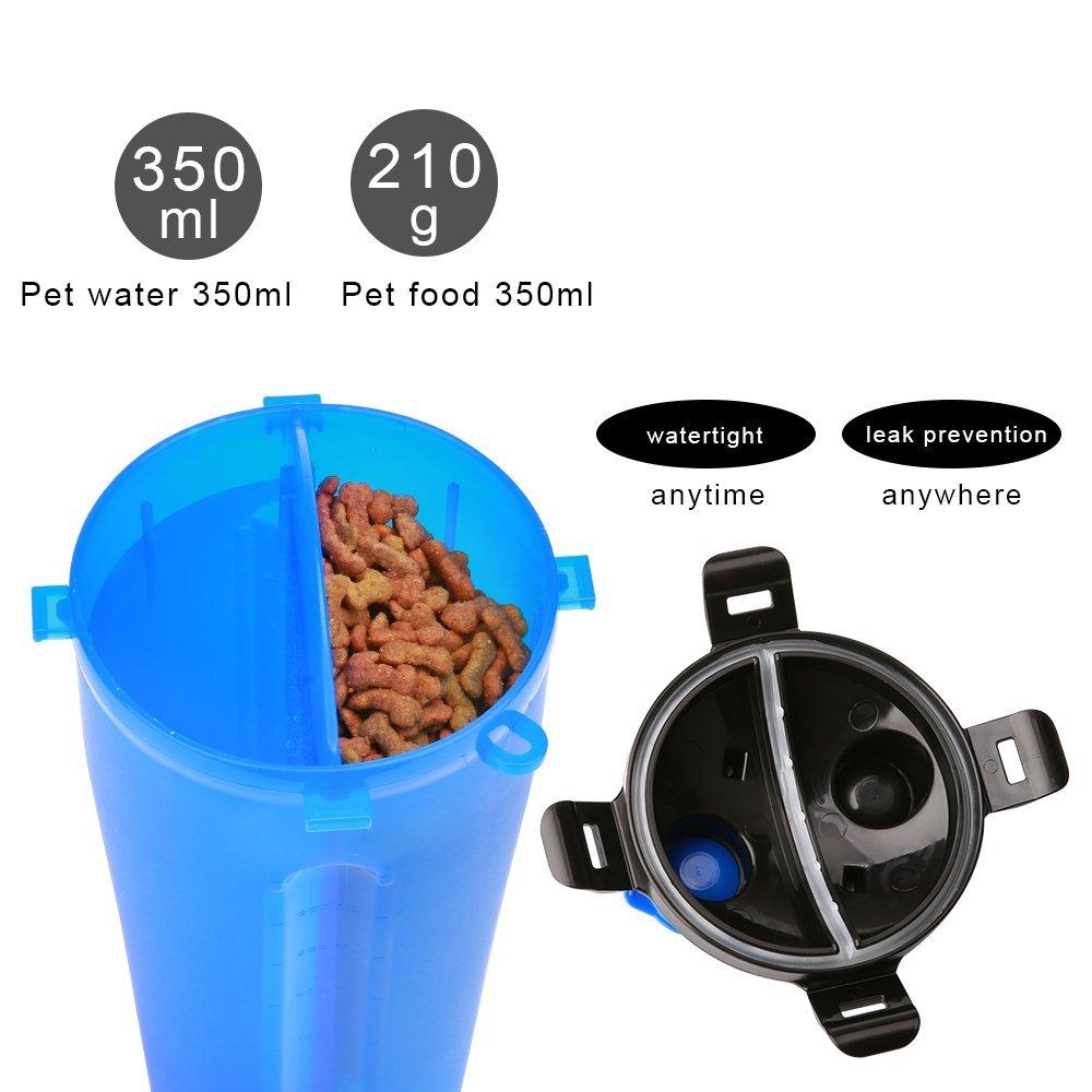 2-in-1 Dog Drinking Water Bottle with Bowls